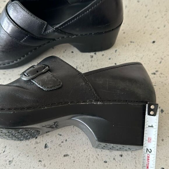 Dansko Tamara Women's Black Leather Slip On Clogs Comfort Casual Shoes Size 38 - Picture 7 of 16